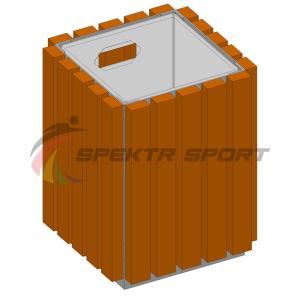 Купить Урна металлическая в деревянной обрешетке SP МФ400 в Унече 