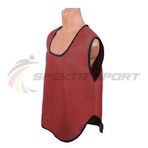 Купить Манишка футбольная односторонняя Spektr Sport красная, р.36-40 в Унече 