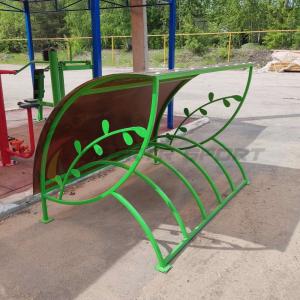 Купить Велопарковка крытая, с веточкой, цв. зеленый в Унече 