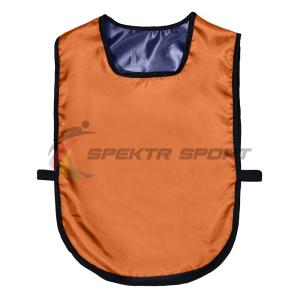 Купить Манишка футбольная двусторонняя универсальная Spektr Sport оранжево-синяя в Унече 