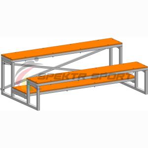 Купить Трибуна мобильная 2 ряда сиденья из фанеры в Унече 
